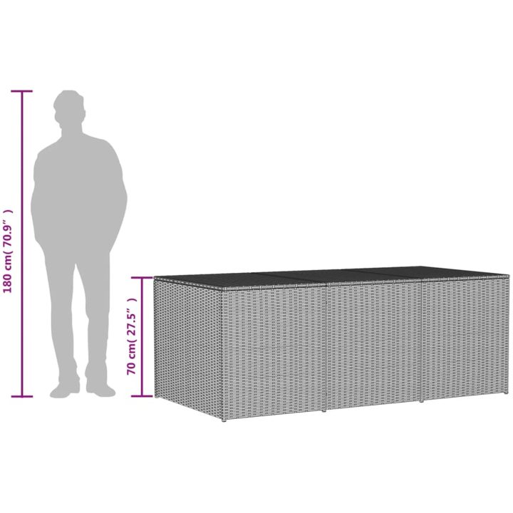 Dynbox blandad beige 984L konstrotting vidaXL 180 x 90 x 70 cm – bild 10