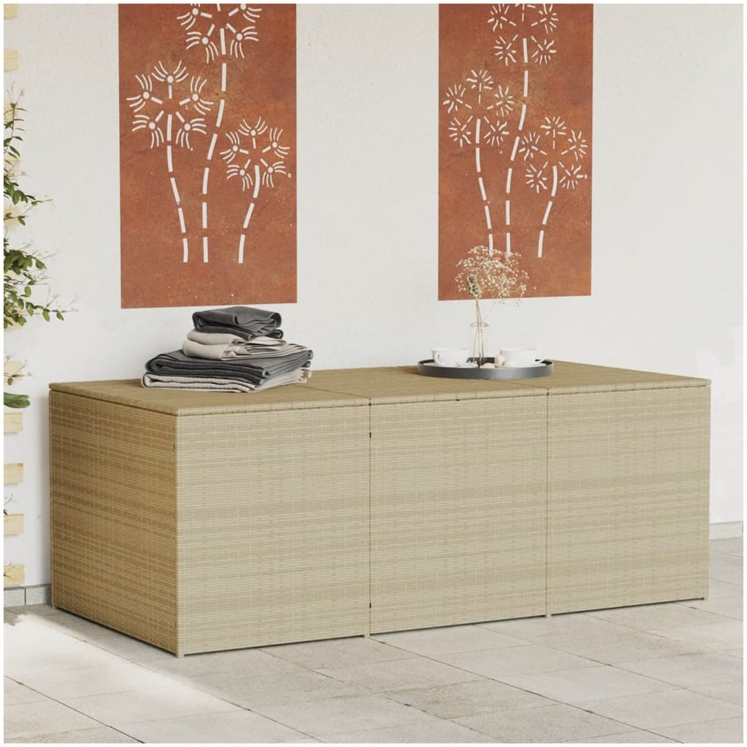 Dynbox blandad beige 984L konstrotting vidaXL 180 x 90 x 70 cm