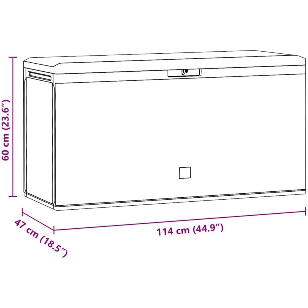 Dynbox brun 114x47x60 cm vidaXL – bild 8