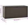 Dynbox brun 116x44x55 cm vidaXL – miniatyr 8