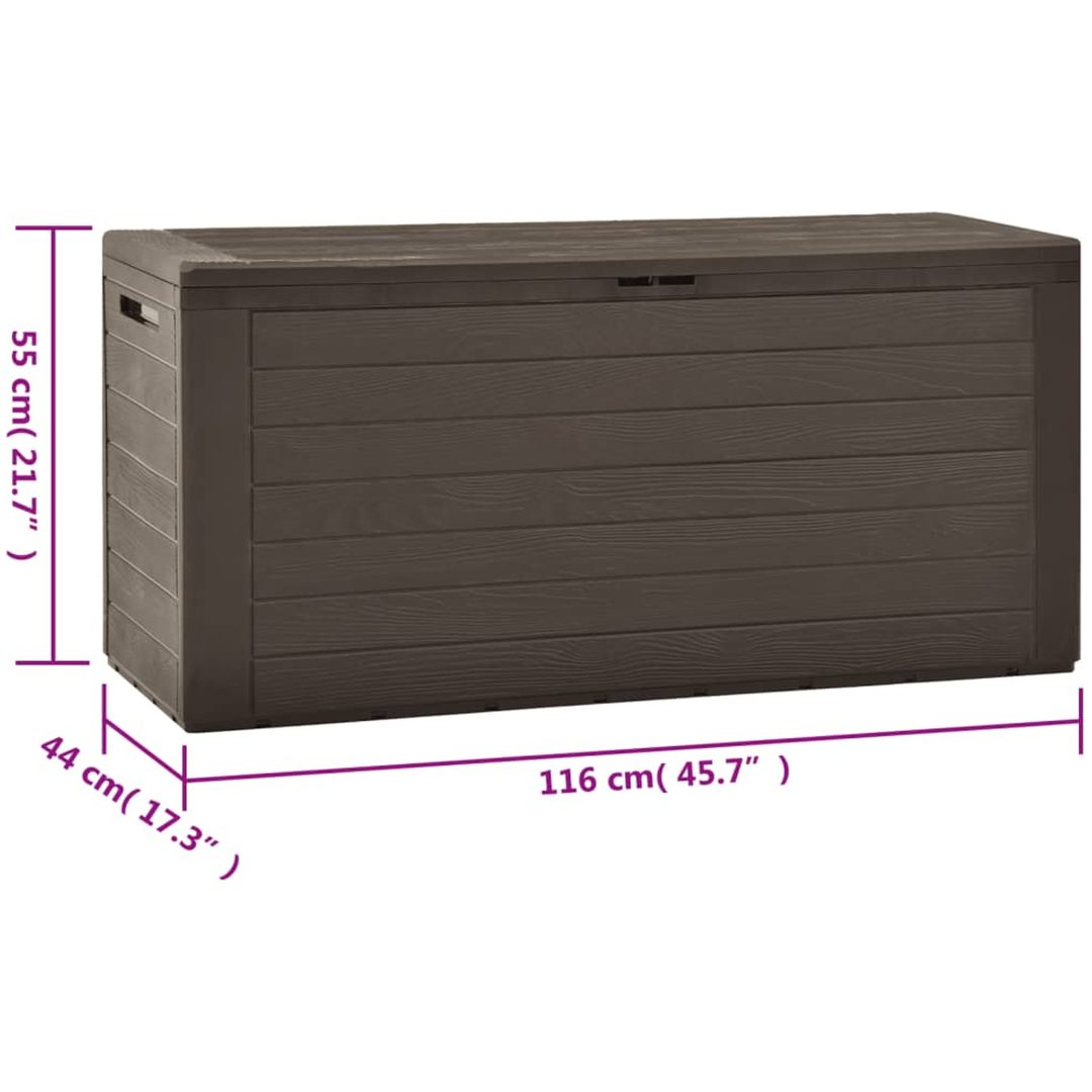 Dynbox brun 116x44x55 cm vidaXL – bild 8