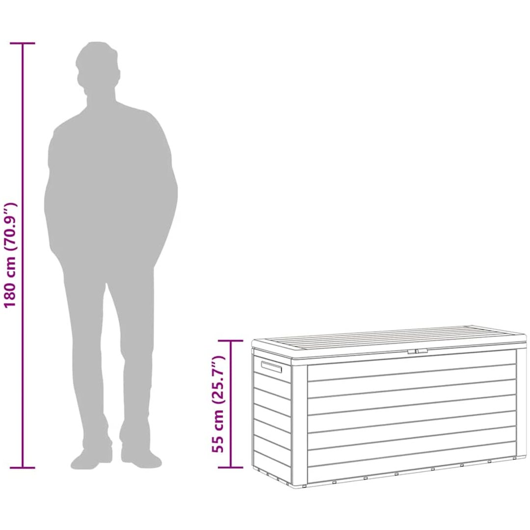 Dynbox brun 116x44x55 cm vidaXL – bild 9