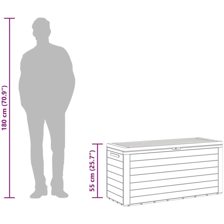 Dynbox brun 116x44x55 cm vidaXL – bild 9