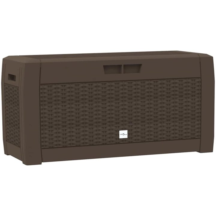 Dynbox brun 119x48x60 cm polypropen vidaXL – bild 2