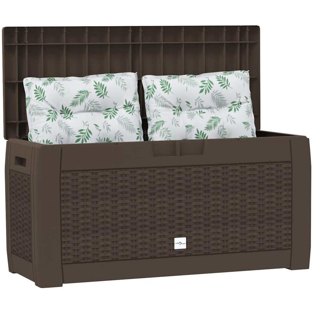 Dynbox brun 119x48x60 cm polypropen vidaXL – bild 3