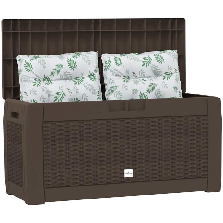 Dynbox brun 119x48x60 cm polypropen vidaXL – bild 3