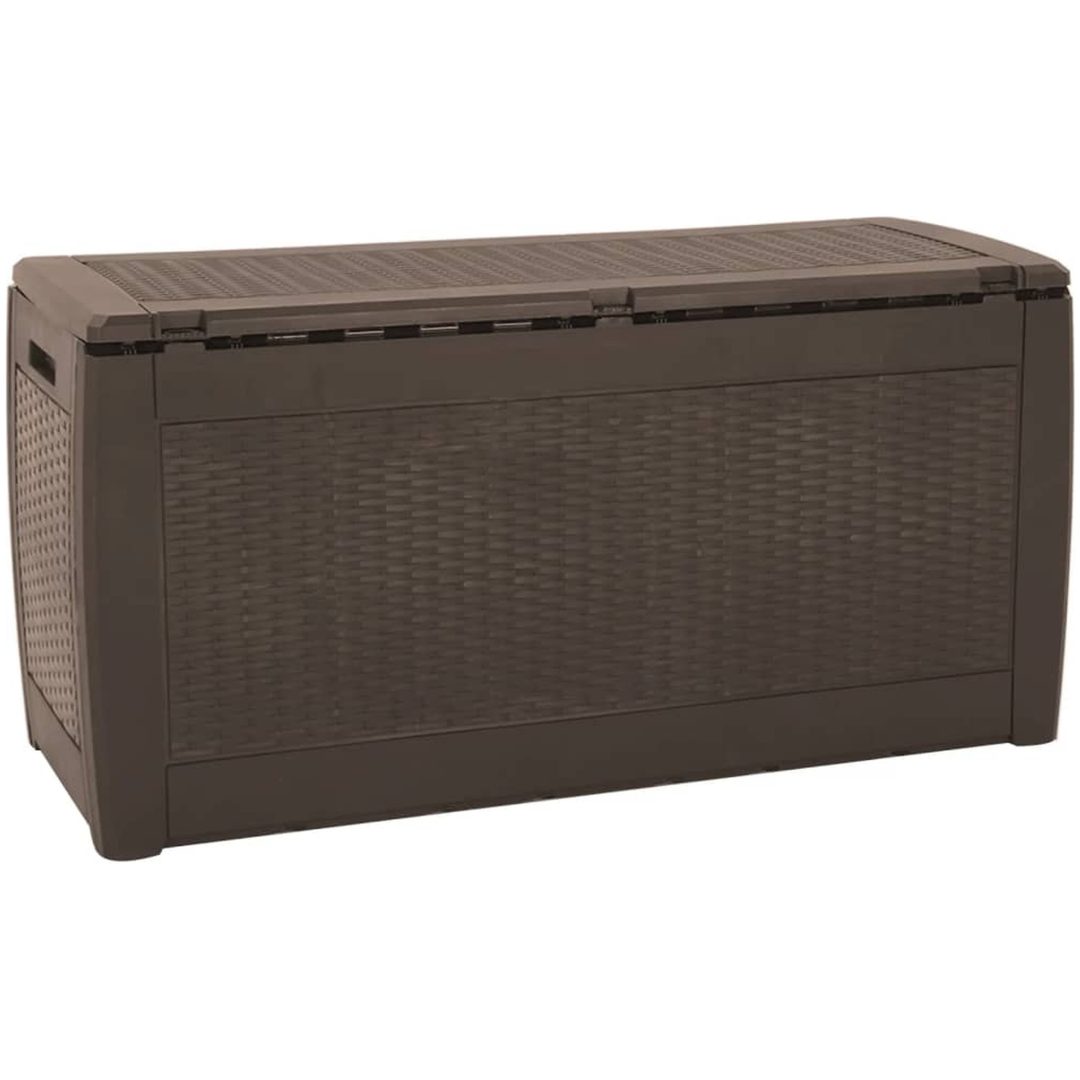 Dynbox brun 119x48x60 cm polypropen vidaXL – bild 4