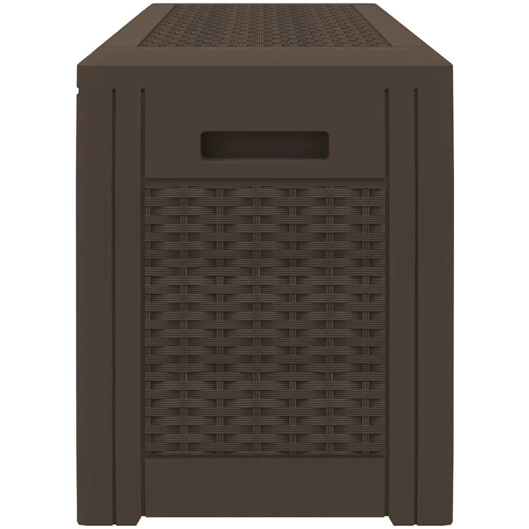 Dynbox brun 119x48x60 cm polypropen vidaXL – bild 5