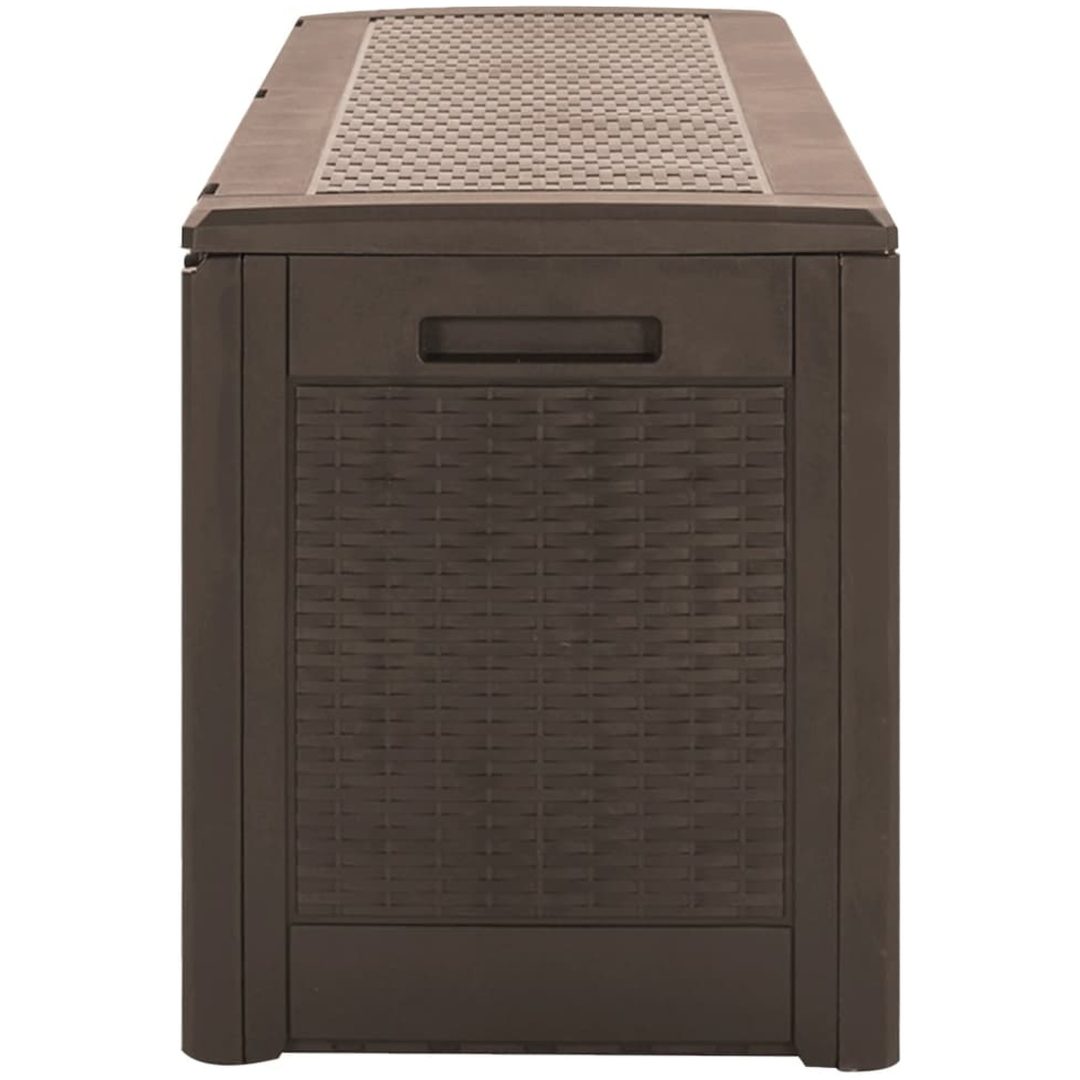 Dynbox brun 119x48x60 cm polypropen vidaXL – bild 6