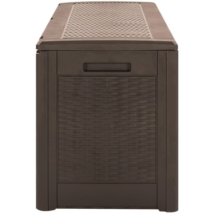 Dynbox brun 119x48x60 cm polypropen vidaXL – bild 6