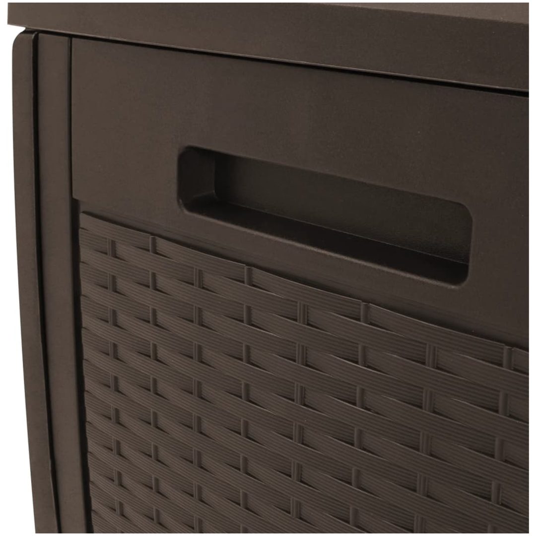 Dynbox brun 119x48x60 cm polypropen vidaXL – bild 8