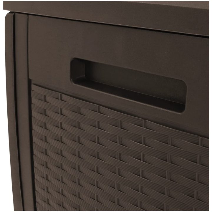 Dynbox brun 119x48x60 cm polypropen vidaXL – bild 8