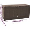 Dynbox brun 119x48x60 cm polypropen vidaXL – miniatyr 9
