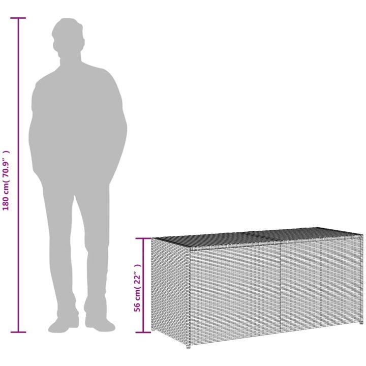 Dynbox brun 283L konstrotting vidaXL 120 x 50 x 56 cm – bild 10