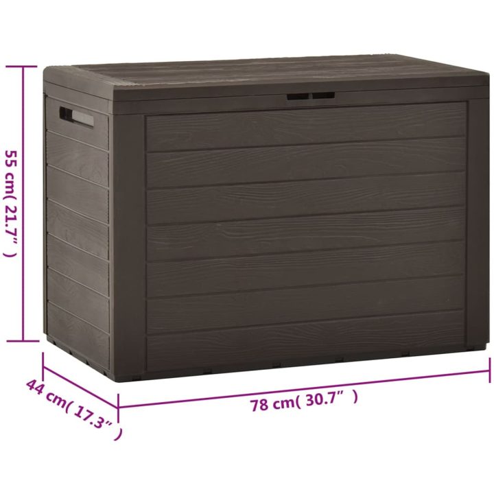 Dynbox brun 78x44x55 cm vidaXL – bild 8