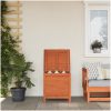 Dynbox brun massivt granträ vidaXL 50 x 49 x 56.5 cm – miniatyr 1