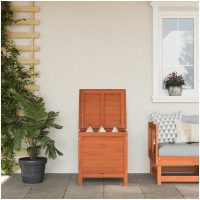 Dynbox brun massivt granträ vidaXL
