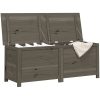 Dynbox för trädgården antracit 50x50x56 cm massivt granträ vidaXL 150 x 50 x 56 cm – miniatyr 3