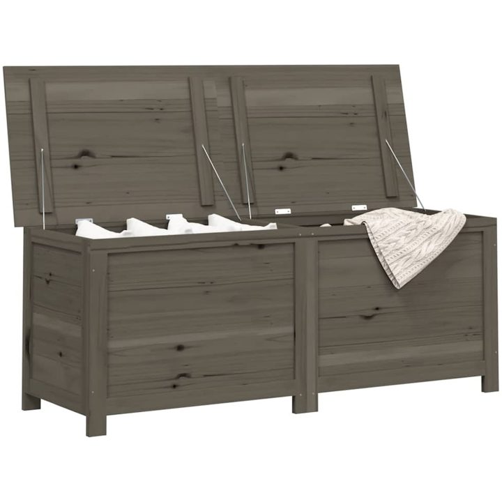 Dynbox för trädgården antracit 50x50x56 cm massivt granträ vidaXL 150 x 50 x 56 cm – bild 3