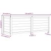 Dynbox för trädgården antracit 50x50x56 cm massivt granträ vidaXL 150 x 50 x 56 cm – miniatyr 7