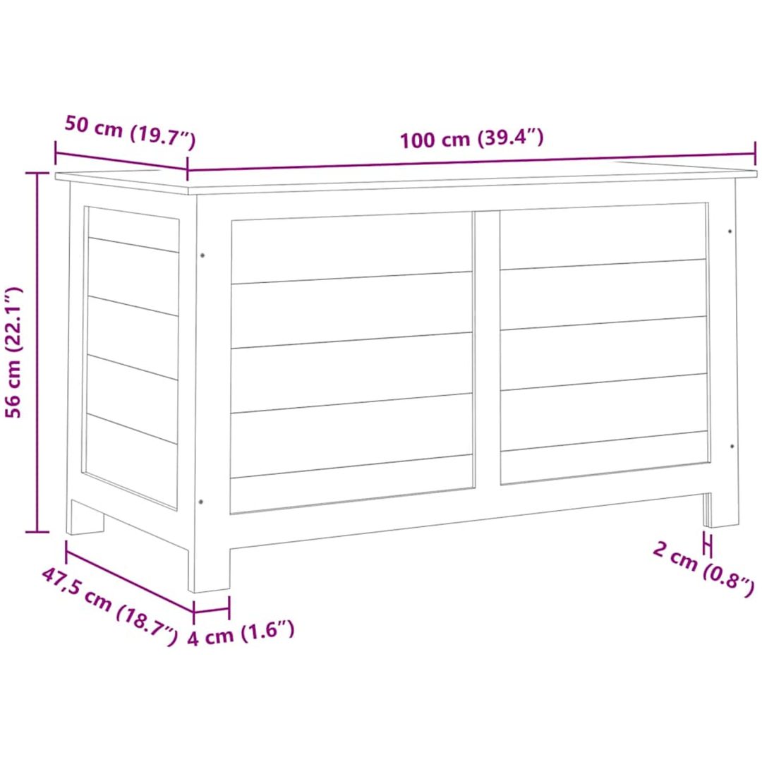 Dynbox för trädgården massivt granträ vidaXL 100 x 50 x 56 cm – bild 8