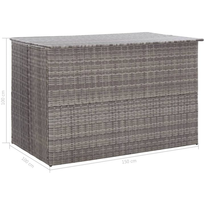 Dynbox grå 150x100x100 cm konstrotting vidaXL – bild 9