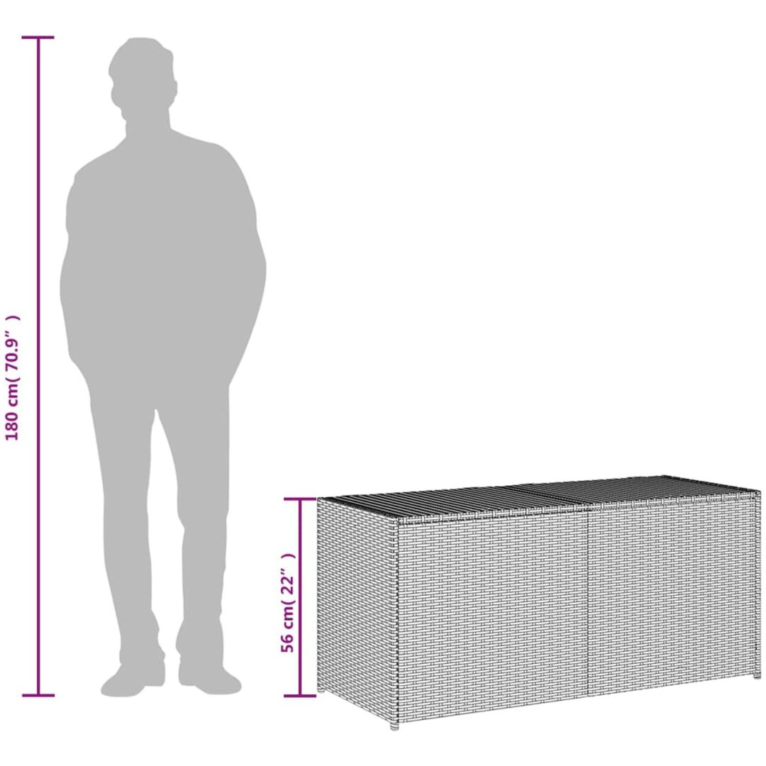 Dynbox grå 283L konstrotting vidaXL 120 x 50 x 56 cm – bild 10