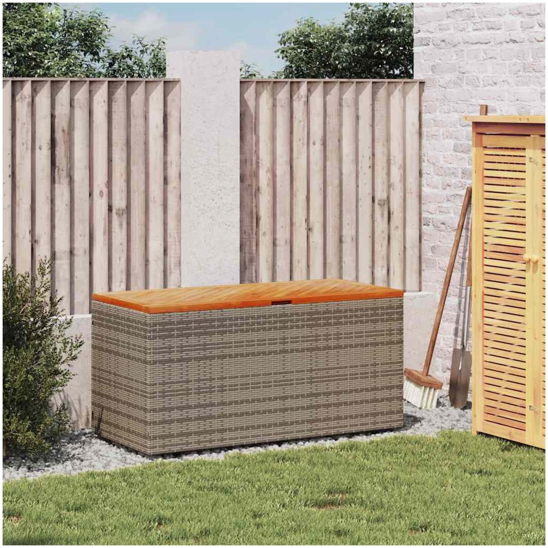 Dynbox grå konstrotting akaciaträ vidaXL 110 x 50 x 54 cm – bild 3