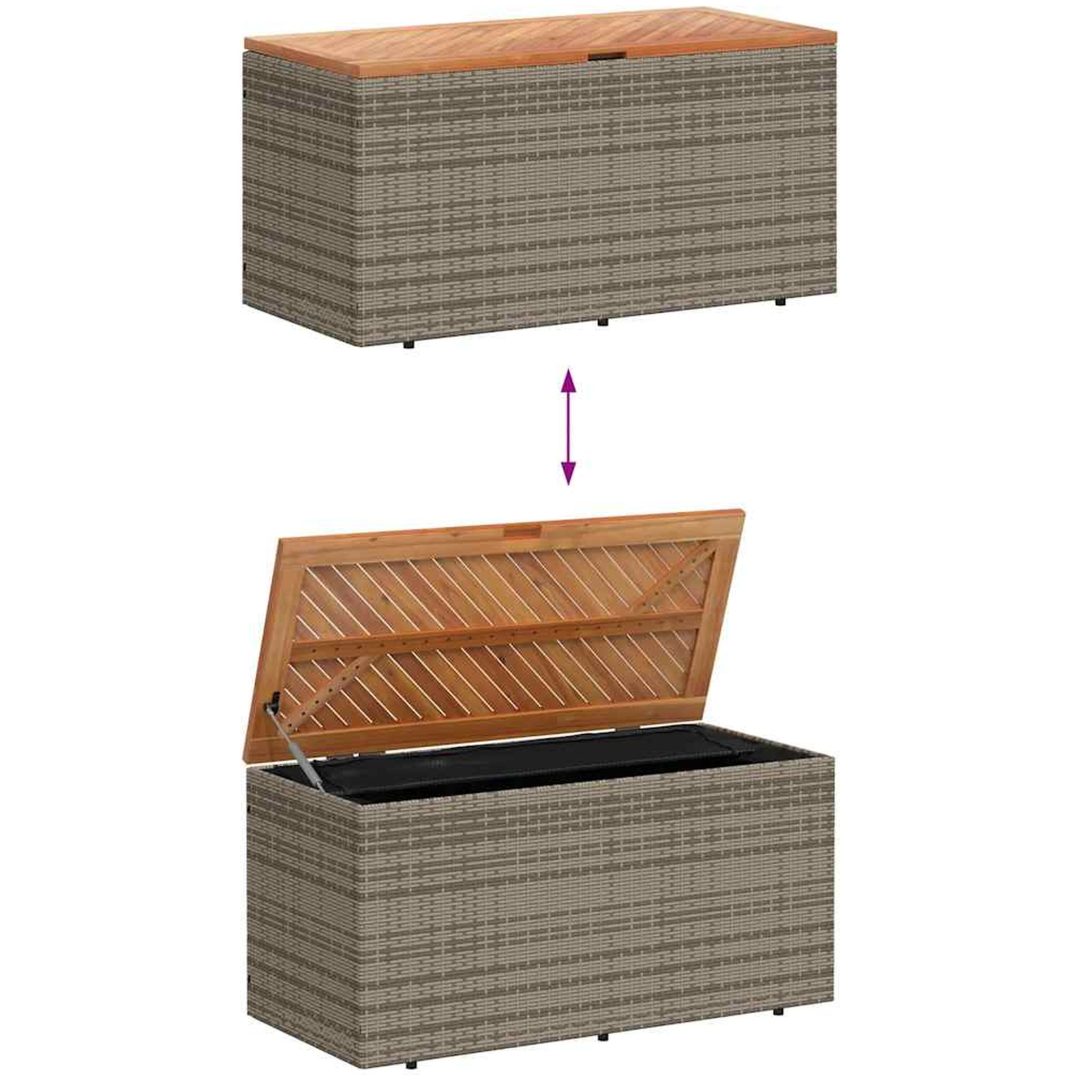 Dynbox grå konstrotting akaciaträ vidaXL 110 x 50 x 54 cm – bild 7
