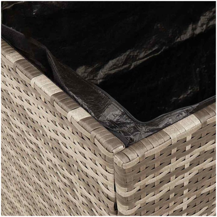 Dynbox grå konstrotting akaciaträ vidaXL 110 x 50 x 54 cm – bild 10