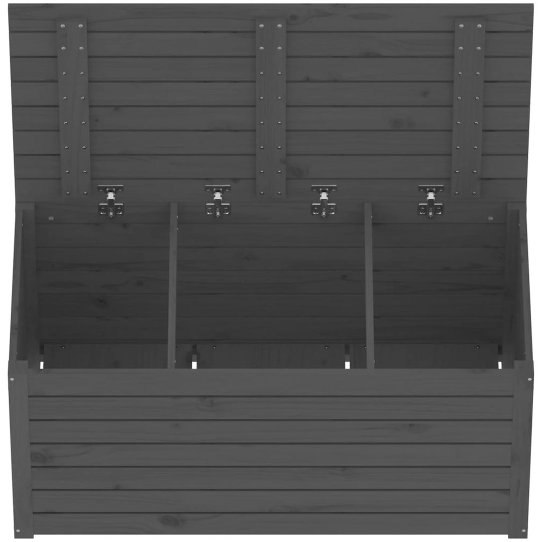 Dynbox grå massiv furu vidaXL 101 x 50.5 x 46.5 cm – bild 8