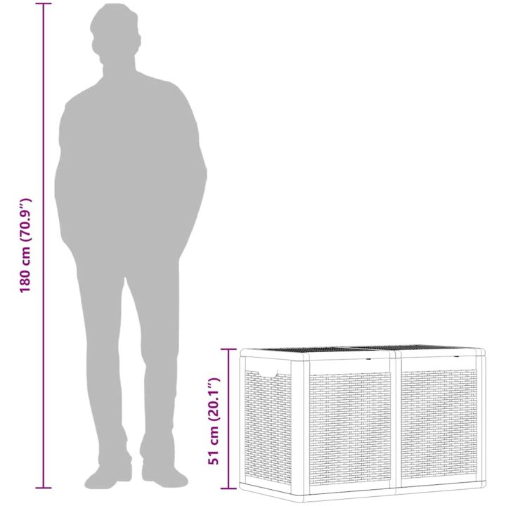 Dynbox grå PP rotting 180 l vidaXL – bild 11