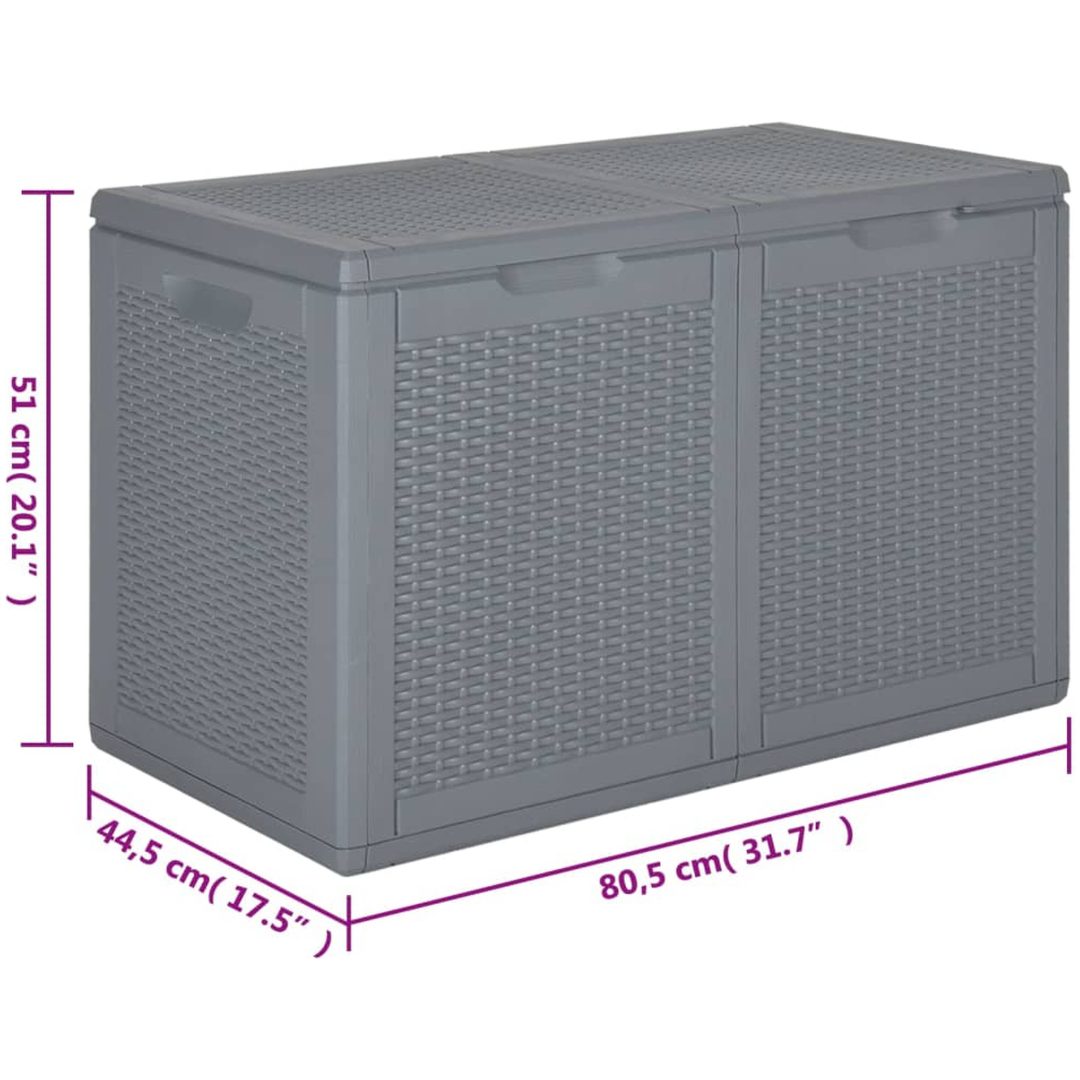 Dynbox grå PP rotting 180 l vidaXL – bild 9