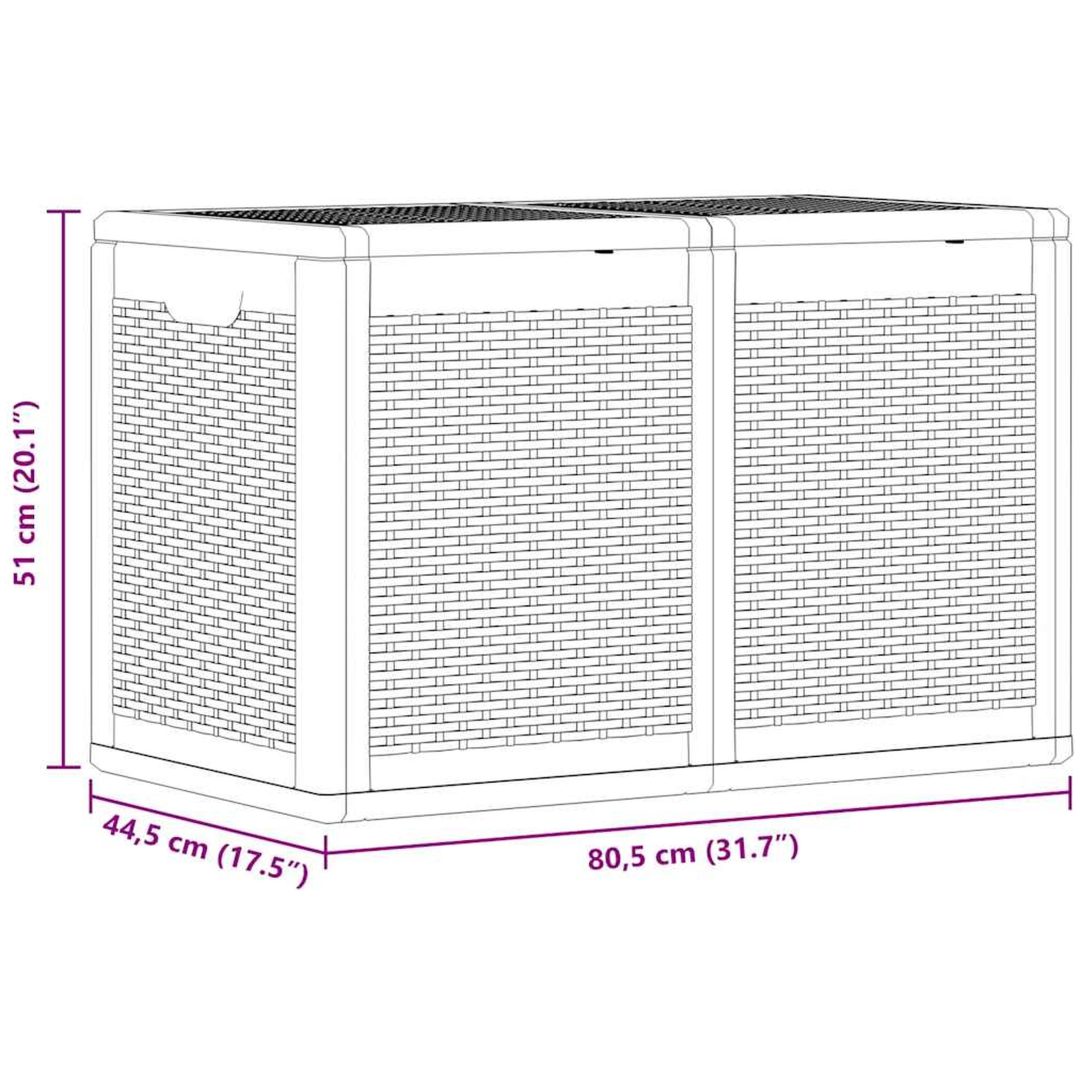 Dynbox grå PP rotting 180 l vidaXL – bild 10