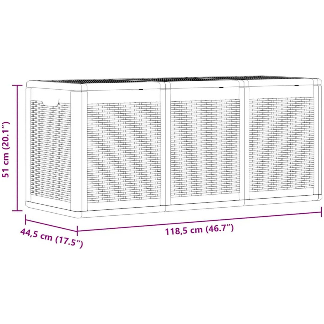 Dynbox grå PP rotting 270 l vidaXL – bild 10