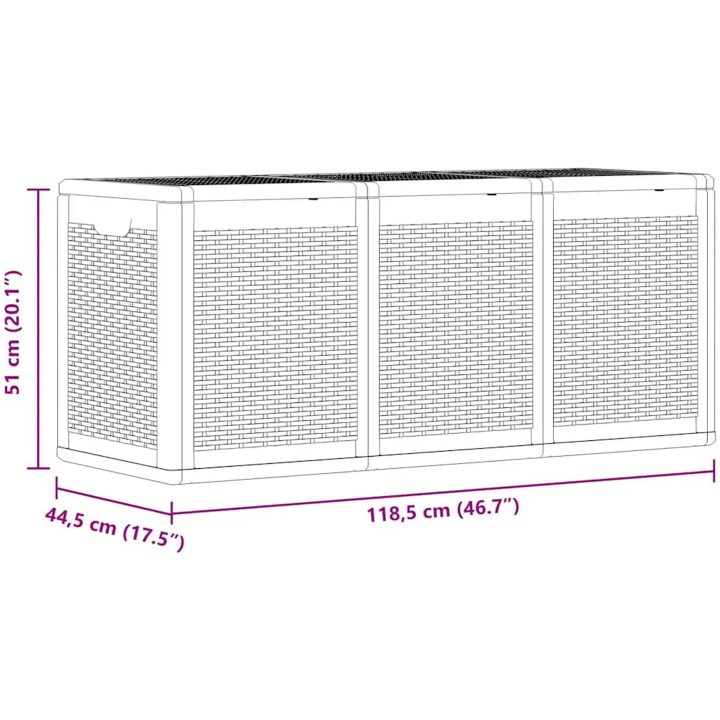Dynbox grå PP rotting 270 l vidaXL – bild 10