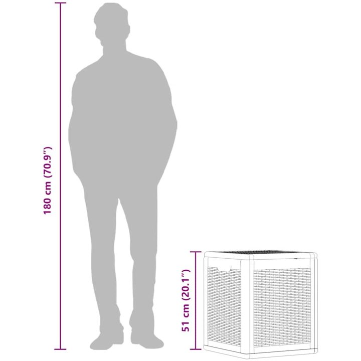 Dynbox grå PP rotting 90 l vidaXL – bild 11