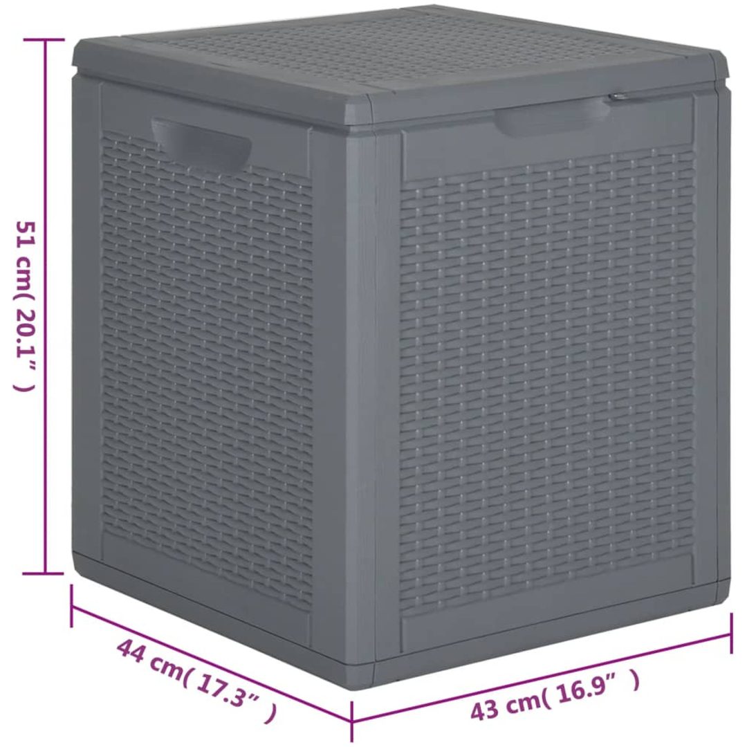 Dynbox grå PP rotting 90 l vidaXL – bild 8