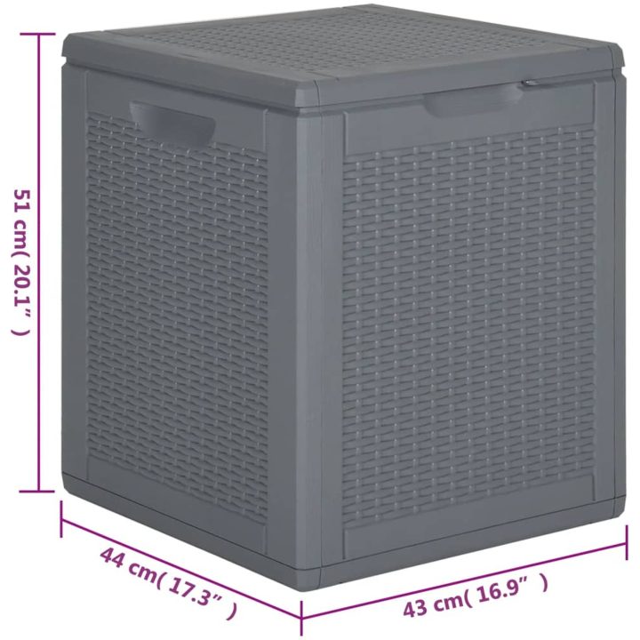 Dynbox grå PP rotting 90 l vidaXL – bild 8