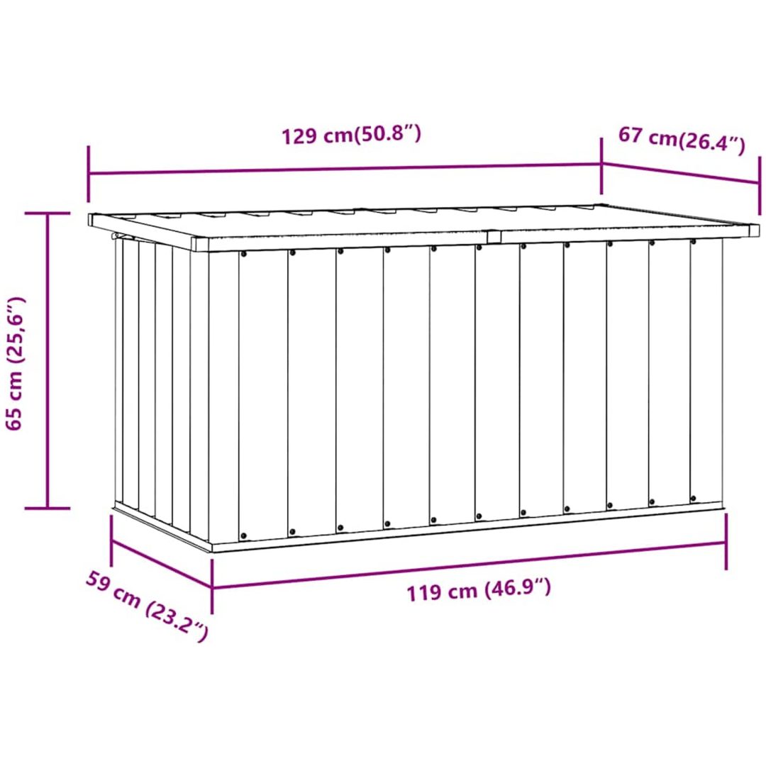 Dynbox grön vidaXL 129 x 67 x 65 cm – bild 11