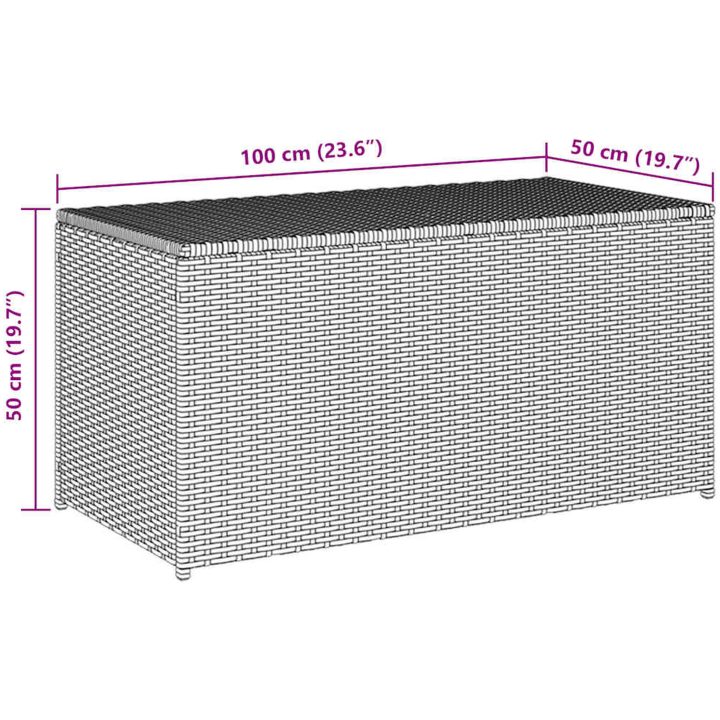 Dynbox konstrotting brun vidaXL 100 x 50 x 50 cm – bild 8