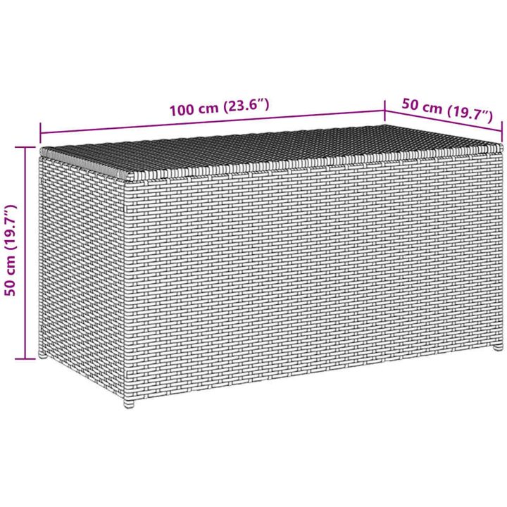 Dynbox konstrotting grå vidaXL 100 x 50 x 50 cm – bild 8
