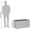 Dynbox konstrotting grå vidaXL 100 x 50 x 50 cm – miniatyr 9