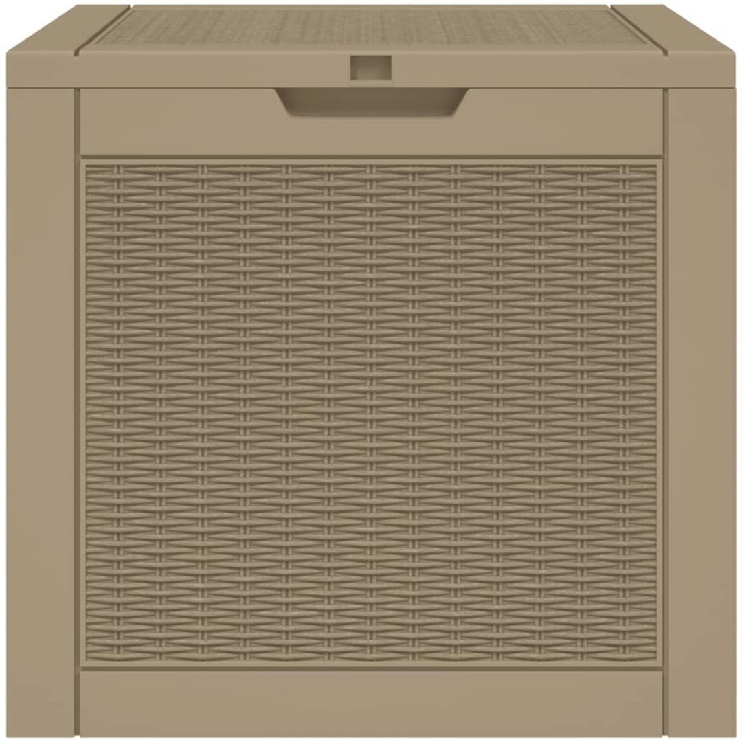 Dynbox ljusbrun 55,5x43x53 cm polypropen vidaXL – bild 5