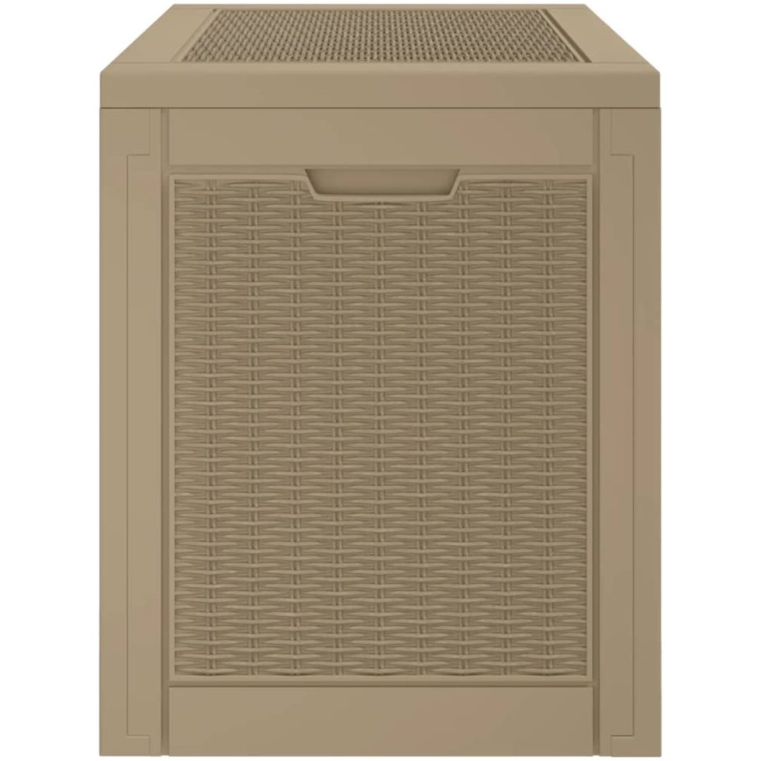 Dynbox ljusbrun 55,5x43x53 cm polypropen vidaXL – bild 6