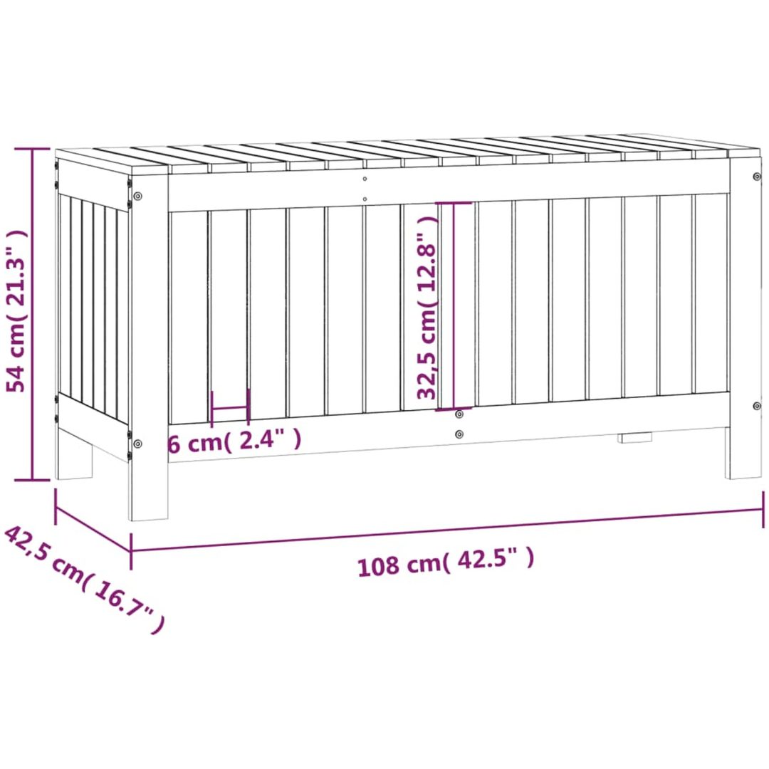 Dynbox massiv furu vidaXL 108 x 42.5 x 54 cm – bild 10