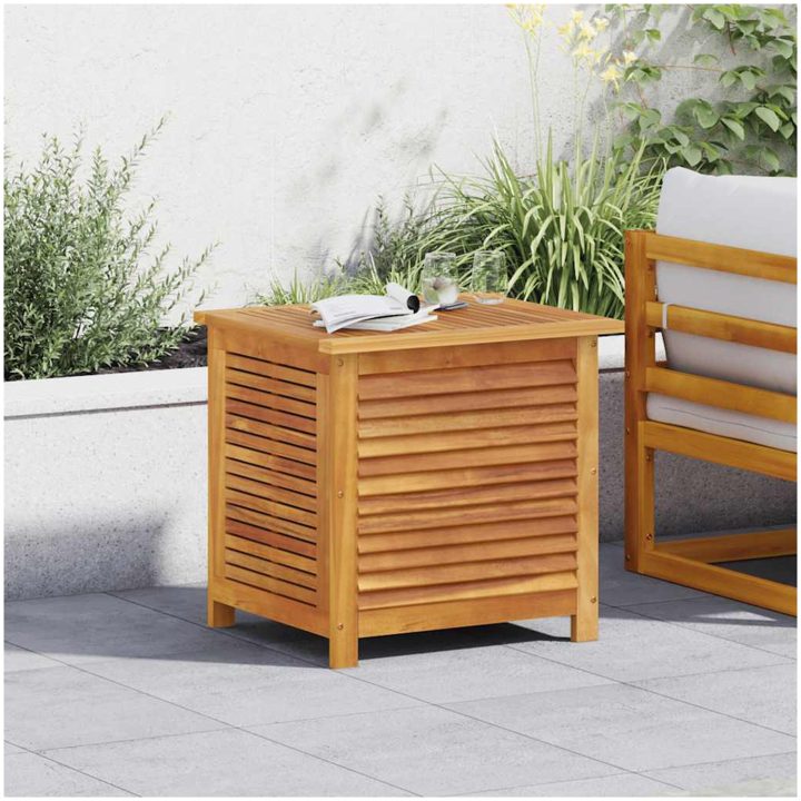 Dynbox massivt akaciaträ vidaXL 60 x 50 x 56 cm – bild 3