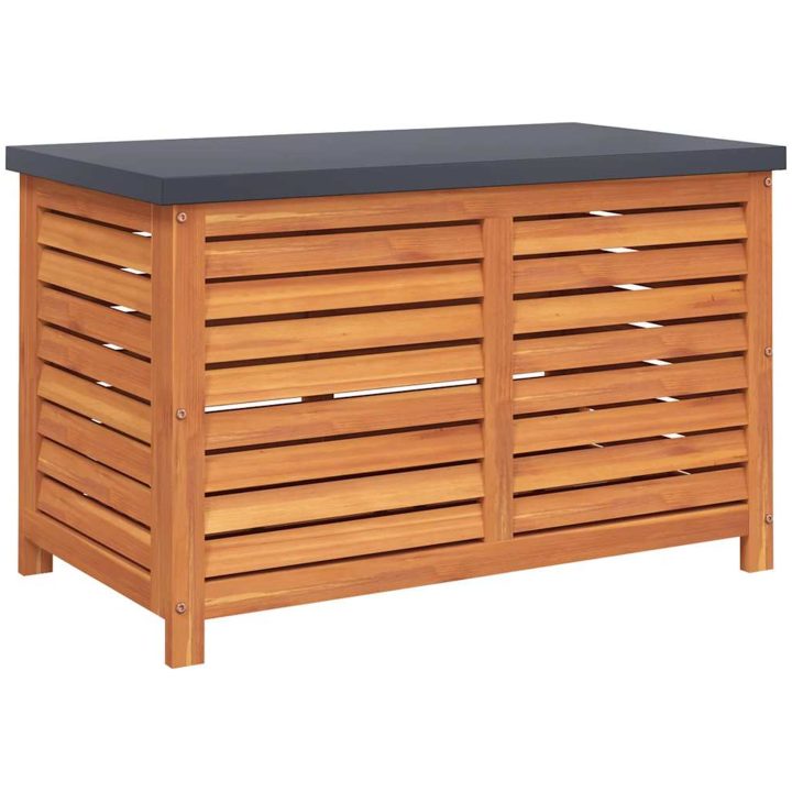 Dynbox massivt eukalyptusträ vidaXL 60 x 50 x 55 cm – bild 2