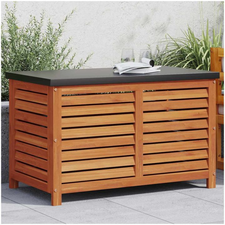 Dynbox massivt eukalyptusträ vidaXL 60 x 50 x 55 cm – bild 3