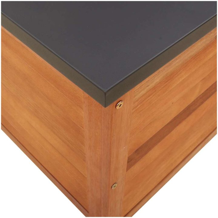 Dynbox massivt eukalyptusträ vidaXL 60 x 50 x 55 cm – bild 8